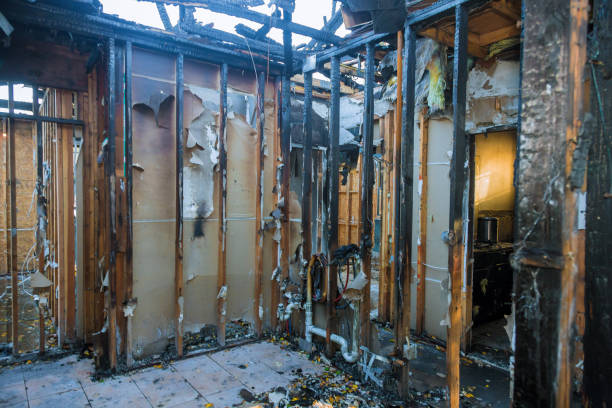 Professional Emergency Fire Damage Restoration technician working in Parker Ford, PA